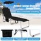 Set of 2 Portable Reclining Chair Set with Canopy and Storage Pocket